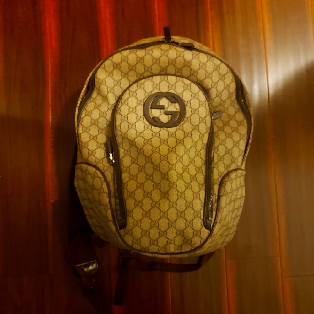 Brown Gucci Backpack GG Guccissima